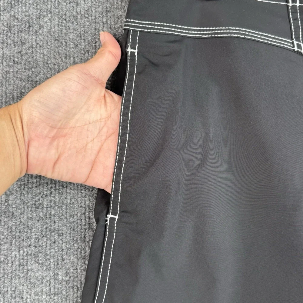 Stussy Coastal Board Shorts Mens 32 Black Surfwear Beach Vacation Travel Y2K